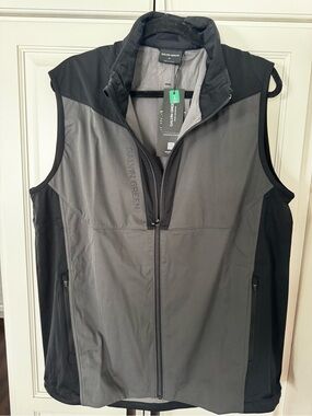 Galvin Green Men's Grey and Black Softshell Vest